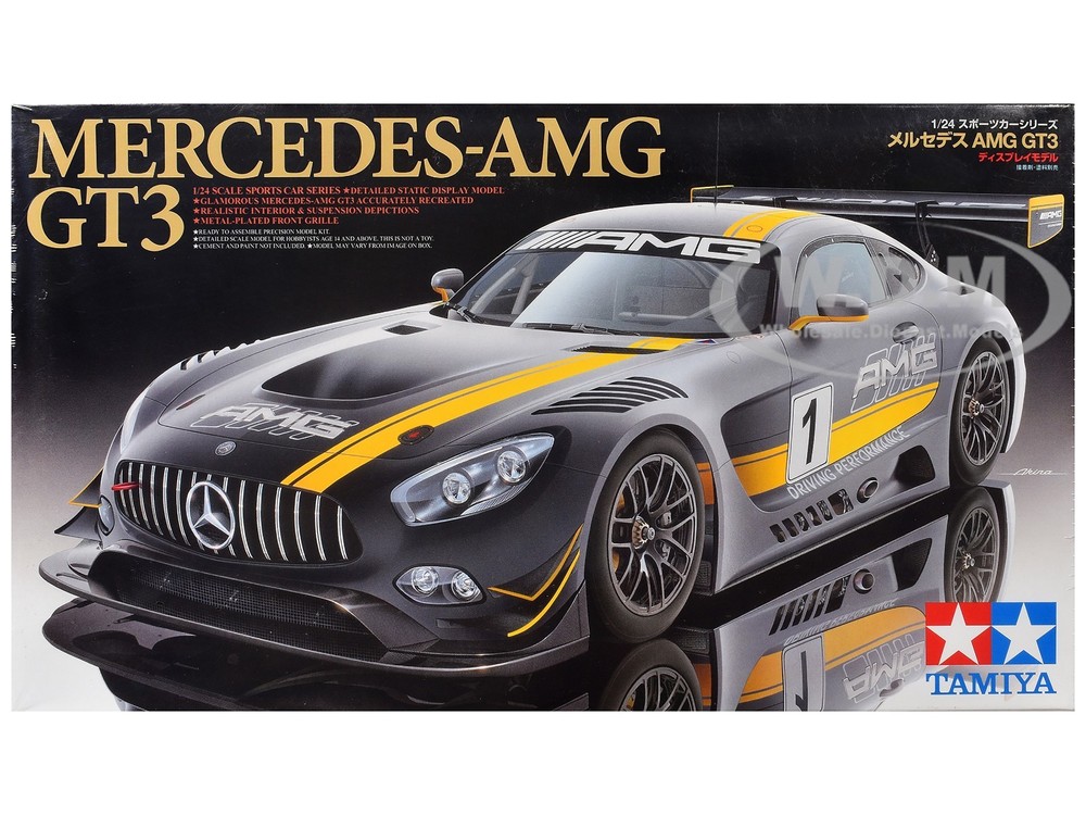 MODEL KIT MERCEDES-AMG GT3 1/24 SCALE MODEL CAR BY TAMIYA TAM-24345