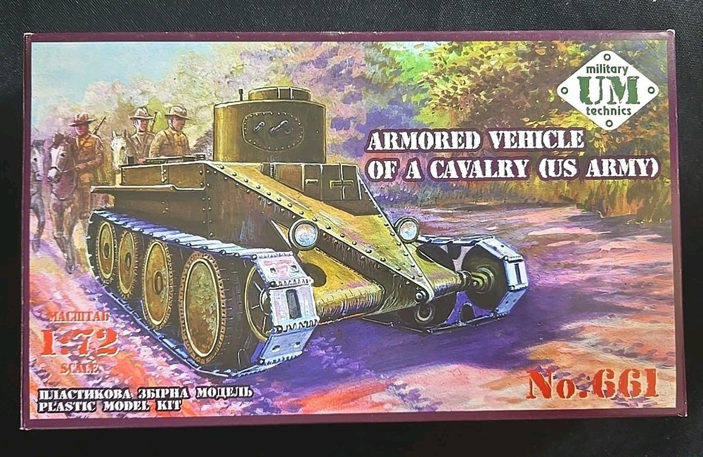 UMT Combat Car T1 U.S.Armored Vehicle of a Cavalry 1/72 661 Kit Sealed Parts