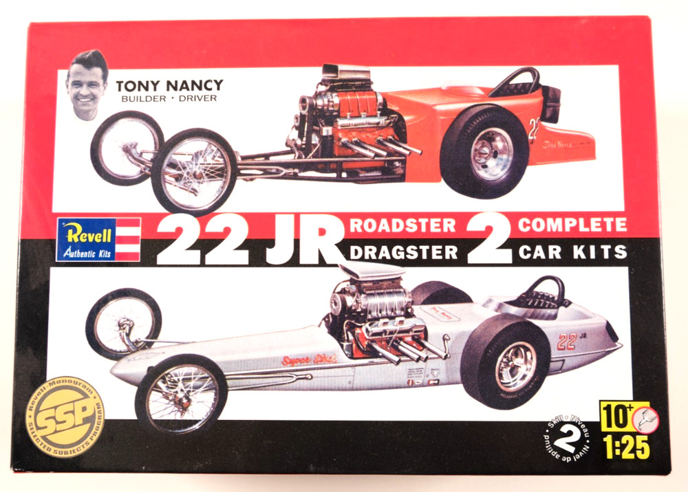 Revell 22 Jr Roadster Dragster Tony Nancy 1:25 2 Car Kits Unassembled Open Box