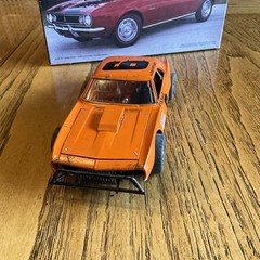 Built Model Car, 1967 Chevy Camaro Vintage Style short track Race Car, 1/25