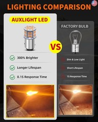 AUXLIGHT 1157 LED Bulbs 54-SMD 300% Super Bright 2057 2357 7528 1016 1034 LED