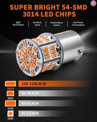 AUXLIGHT 1157 LED Bulbs 54-SMD 300% Super Bright 2057 2357 7528 1016 1034 LED