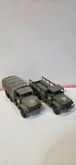 Built Painted 1/35 Scale WW2 US Army GMC CCKW 353 Cargo Truck Military Lot 2 Pcs