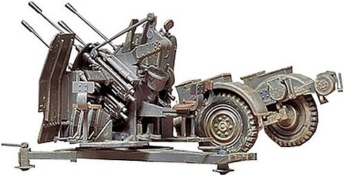 Tamiya German 2mm Flakvierling 38 – Plastic Model Military Vehicle Kit – 1/35