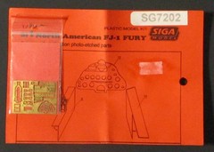 Siga Models 1/72nd Scale Fj-1 Fury PE Detail Set No. SGA7202
