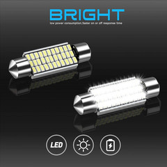 Dome Light Lens Cover Interior Roof Map Housing with LED White Blubs Compatible