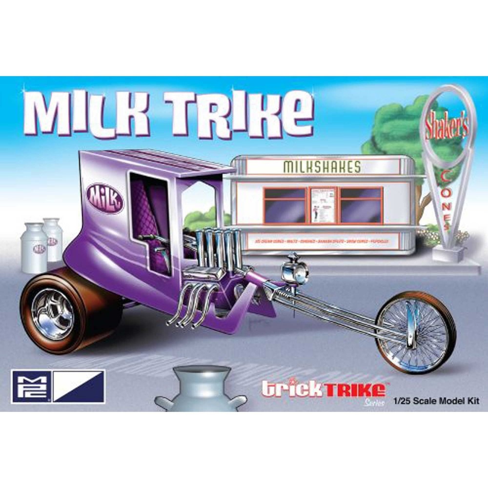 MPC 895 Milk Trike Trick Trikes Series V8 Chopper 1/25 Car Model Kit MPC895