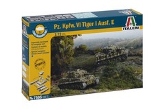 Italeri 7505 1/72 Scale Model Kit WWII German Tank Panzer VI Tiger I Ausf.E(2pcs