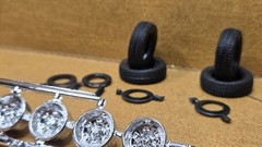 1972 Chevy Nova SS STOCK WHEELS & TIRES 1/25 scale NEW Model Kit PARTS AMT