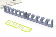 Decalcas 1/12 Detail-Up Parts 2mm Hose Joints (Set #2) Resin & Braid #DCL-PAR078