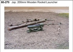 MGM 080-270 1/72 Resin WWII Japanese 200mm Wooden Rocket Launcher