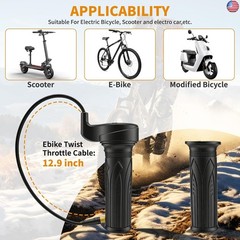 20X Full Twist Throttle Grip Ebike Twist Throttle 3 Pin with Waterproof