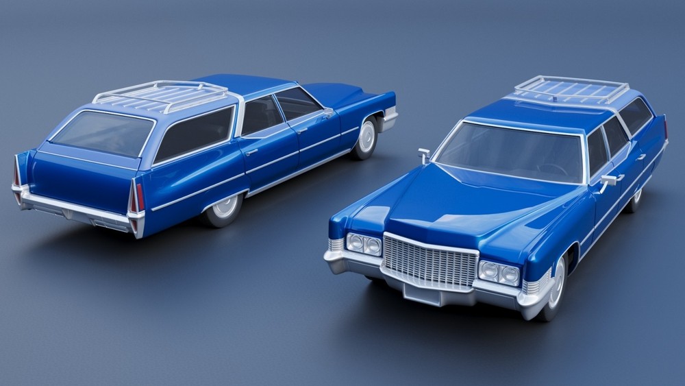 ABS-LIKE RESIN 3D PRINTED 1/25 1970 CADILLAC FLEETWOOD BROUGHAM WAGON KIT