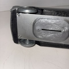 1957 Chevy Convertible Promo Metal Model Car Bank by Banthrico Autobank Silver