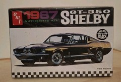AMT ’67 SHELBY GT-350 MODEL CAR KIT BLK plastic 1:25 AMT834 Partially Together