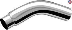 4 Inch Exhaust Elbow Tip with a Clamp, Chrome Structure,4” Inlet 6” Outlet
