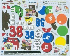 Slixx 1892 #38 M&Ms 2003-Elliott Sadler 1/24 Nascar decal