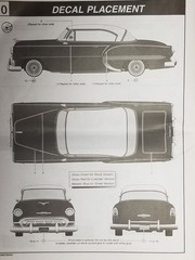 53 Chevy Bel Air DECAL SHEET for Revell Monogram 1:24 Model Kit 1953 DECALS