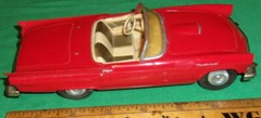 1957 Ford Thunderbid Convertible Red 1/18 Plastic Friction A.M.T. Inc. NICE CAR!