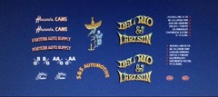 DECALS, DelRio Bros. “Blue Dog” ‘33 Willys AA/GS. Nice!