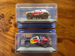 UNUSED LOT 2 PEUGEOT 2008 DKR AND + 2016 DAKAR RALLY SCALE 1:43 LUPPA DIECAST