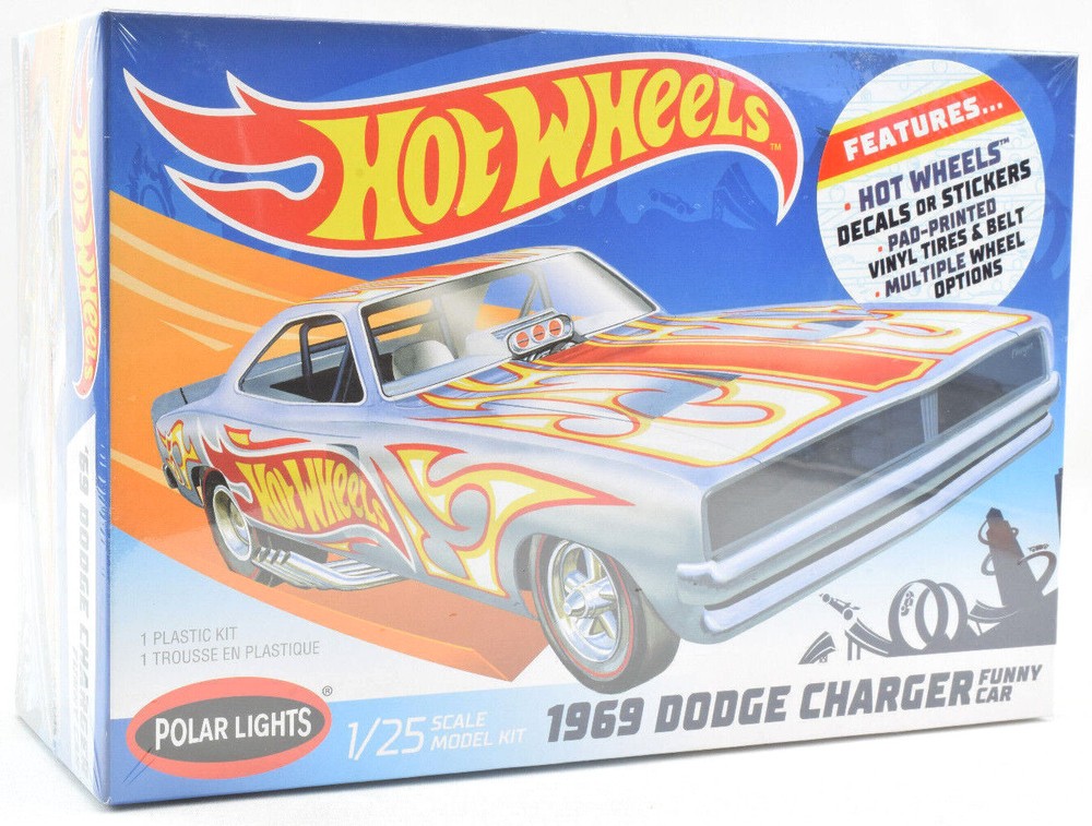 Polar Lights “Hot Wheels” 1969 Dodge Charger Funny Car 1:25 Model Car Kit 988