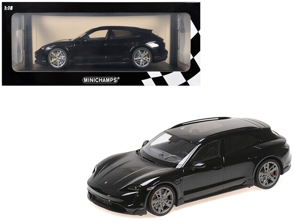 Minichamps 155069300 1/18 2021 Porsche Taycan CUV Turbo S Black