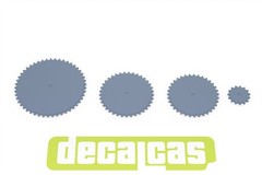 Decalcas 1/12 Scale Detail-Up Generic Motorcycle Chain/Sprocket Set # DCL-PAR120