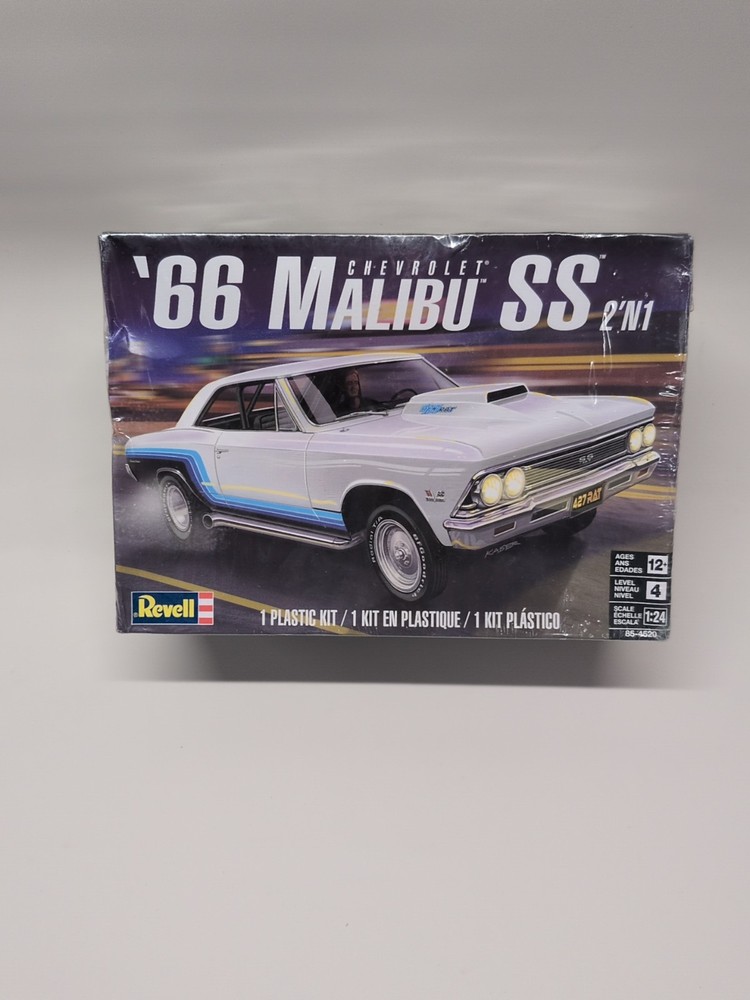 Revell 85-4520 1966 Chevy Malibu SS 2-In-1 1/24 Scale Plastic Model Sealed