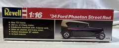 Revell, 1934 Ford, Phaeton, Street Rod, 1/16 Scale,Vintage, Model Kit.