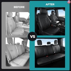 F150 Seat Covers Full Set – Pickup Truck Seat Protectors for Ford 2015-2026