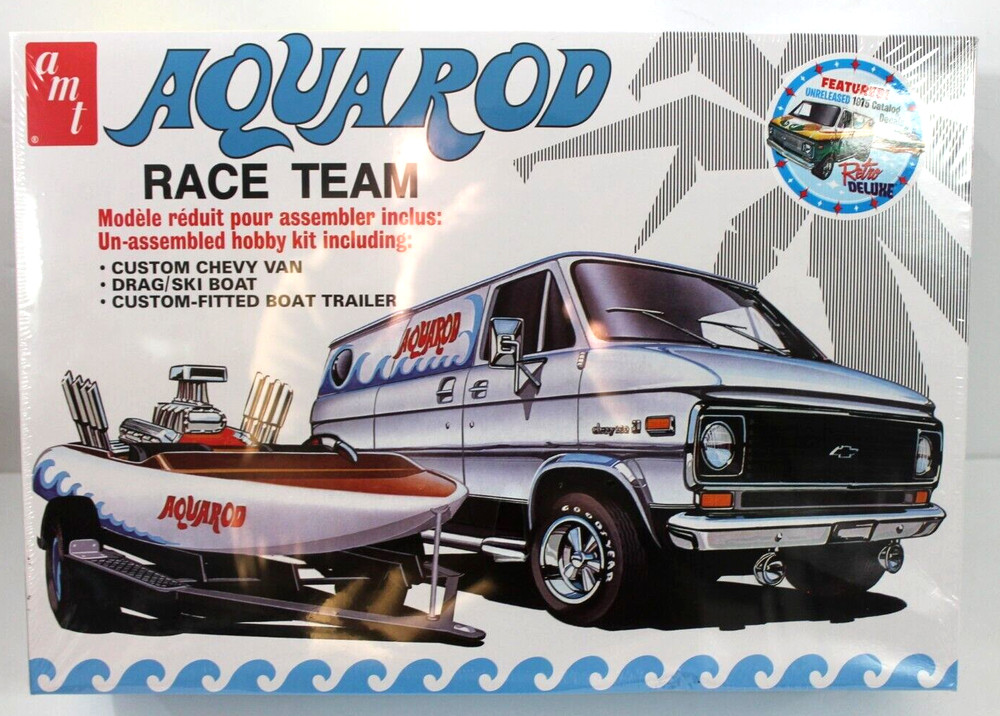 AMT Aquarod Race Team, Inc. Chevy Van, Drag/Ski Boat and Boat Trailer 1/25 1338