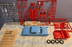 Vintage Monogram 1957 Chevy Hardtop Model Kit 2225 1:24 Scale RARE BABY BLUE