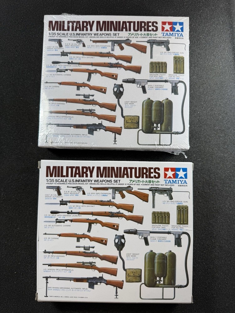 TAMIYA Military Model 1:35 U.S. Infantry Weapons Set WW2 – Lot Of 2
