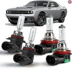 OQSNCV Fit for Dodge Challenger (2015-2023) Halogen Headlight Bulbs, 9012