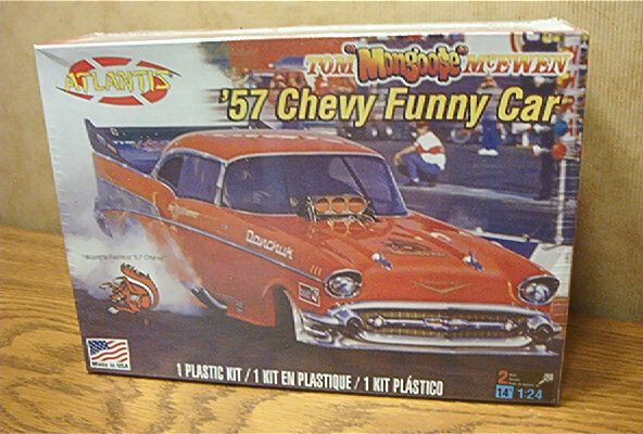 ATLANTIS Tom Mongoose McEwen ’57 Chevy Funny Car Model Kit #H7172 1/24 Scl