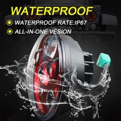 5.75″ LED Motorcycle Headlight Projector Lamp Iron 883 Sportster Dyna Red