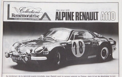 Union Heller Alpine Renault A110 1/24 MC-18-1500 NO DECALS Racing Model Kit