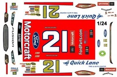 #21 Trevor Bayne Motorcraft 2014 1/24th – 1/25th Scale Decals