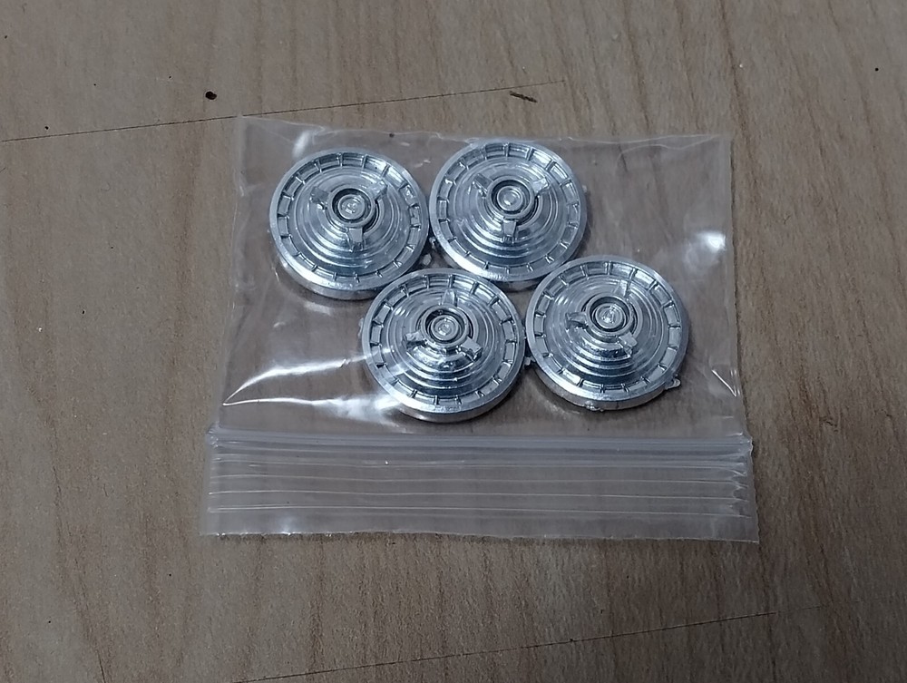 Vintage AMT 1963 Ford Galaxie 500 Spinner Hubcaps Wheel Covers PARTS 1/25 Set