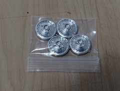 Vintage AMT 1963 Ford Galaxie 500 Spinner Hubcaps Wheel Covers PARTS 1/25 Set