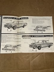 AMT 1962 Chevrolet Convertible 3-in-1 Customizable Model Kit Instructions Sheet