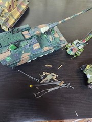 Tank Lot / Assorted Tanks & Helicopter Model Parts lot / Read Description