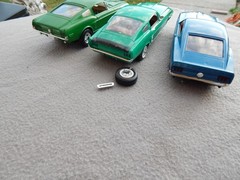 Vintage? 1960’s Ford Mustang Fastback Model Cars Lot Of 6 Built Junkyard Estate