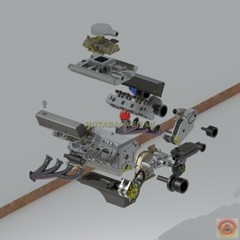 1:25-1:24 Scale Ford 427 Supercharged Engine Kit Resin Printed