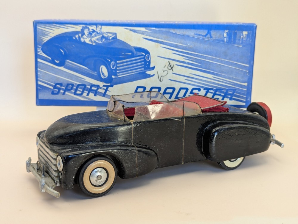 1950’s Ace Products Sports Roadster Wooden Model Kit – Orig 1950 Build with Box