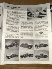 1950’s Monogram Black Widow Ford ‘T’ Pick-Up Rod Model Kit Instructions PC60