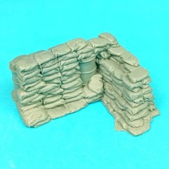 Diorama 1/35 Sandbag Walls Trench Bunker Tank Military Scene Model Accessories