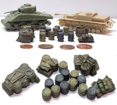 1/72 Scale Resin – Fuel Drums Sets – German 16 Pieces – Value Gear Details