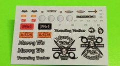 1964 Ford Galaxie 500 XL 1/25 AMT Decal Sheet Emblems Scripts Dash Cluster Radio